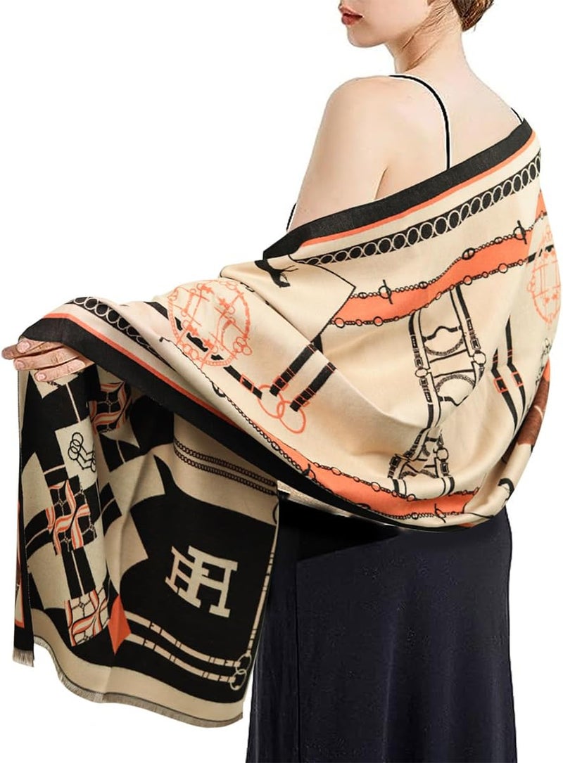 EXTREE Scarfs for Women Pashmina Silky Shawl Wrap for Evening Dressing Blanket Open Front Poncho Cape - Image 2